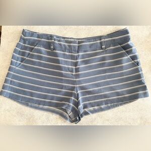 Joie Silk Mini Blue Striped Shorts, Sz 8